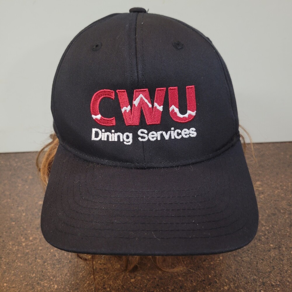 Pacific Headwear CWU Dining Services Baseball Cap Unisex Adults Black Adjustable